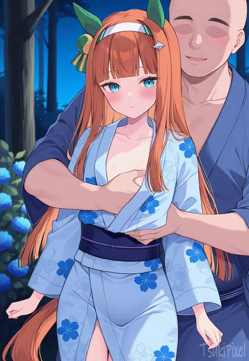 Yukata Comes Undone / 浴衣をはだけて胸を弄ぶ