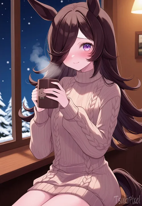 Warm Drink on a Snowy Night / 雪降る夜のあたたかいひととき